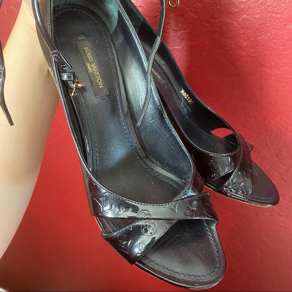 LV Monogram Wedge Sandals